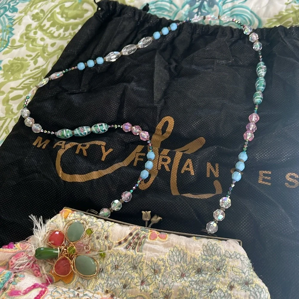 Vintage Mary Frances Designer Hand Stitched Purse. One of a kind. Never used. - Picture 7 of 11